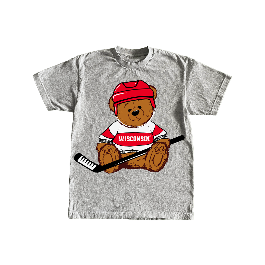 Wisconsin Design Team Badger Teddy Hockey Tee