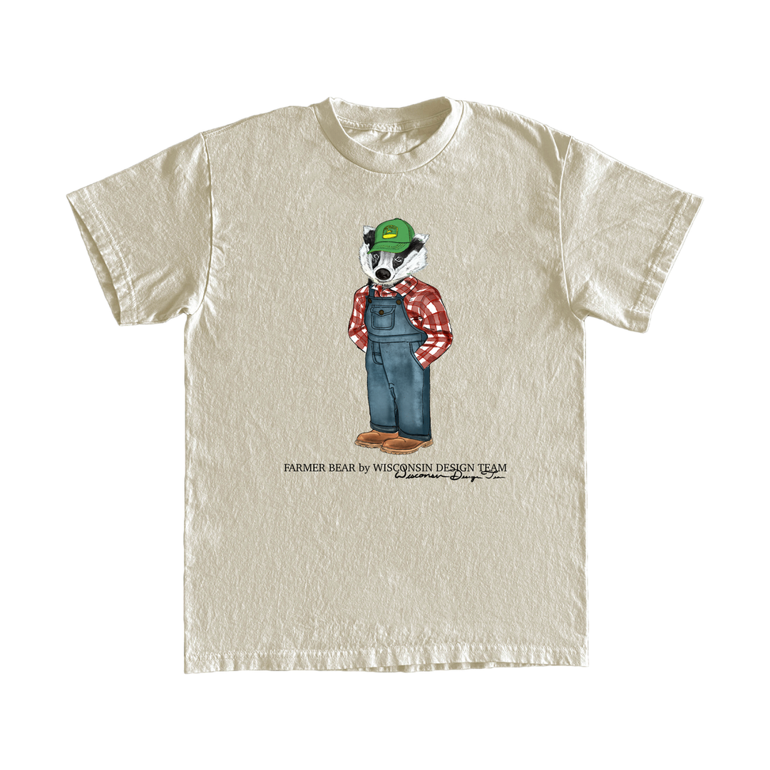 Wisconsin Design Team Badger Farmer Bear Tee