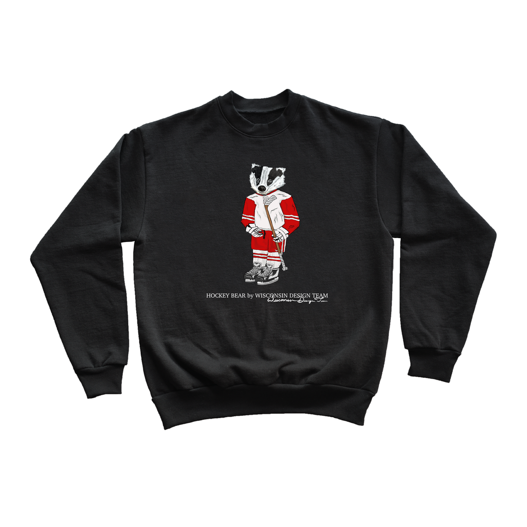 Wisconsin Design Team Badger Hockey Bear Crewneck