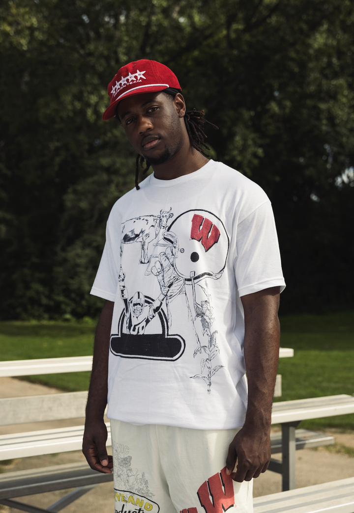 Wisconsin Design Team Badger Football Collage Tee
