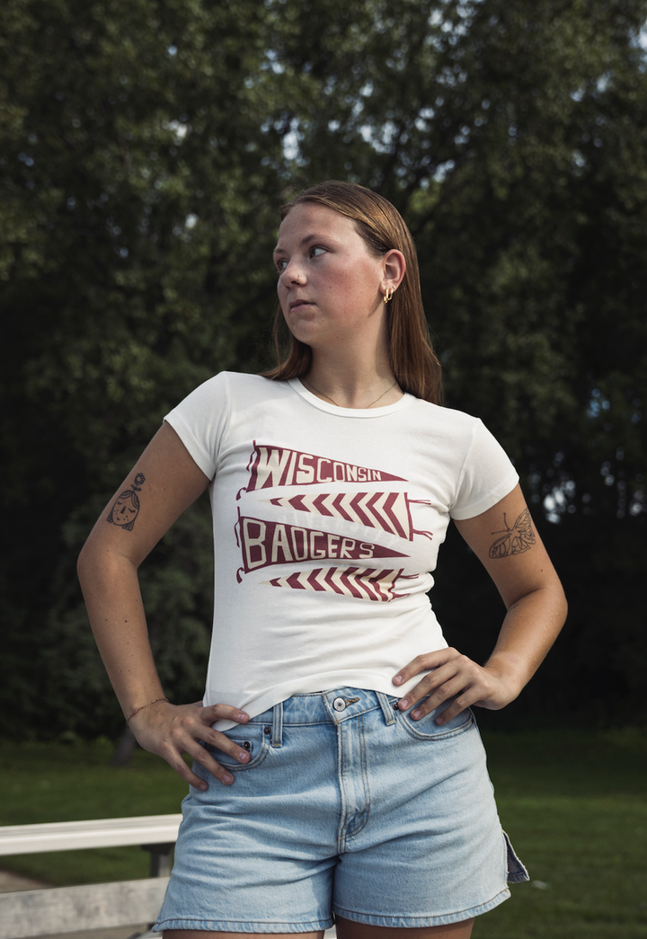 Wisconsin Design Team Badger Pennant Baby Tee