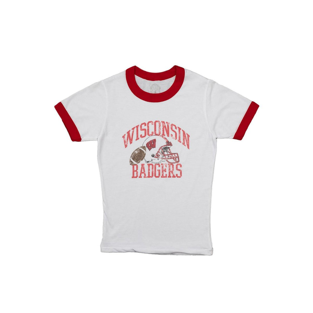Wisconsin DesignTeam Badger Football Ringer Tee