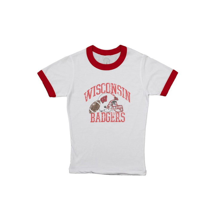 Wisconsin DesignTeam Badger Football Ringer Tee