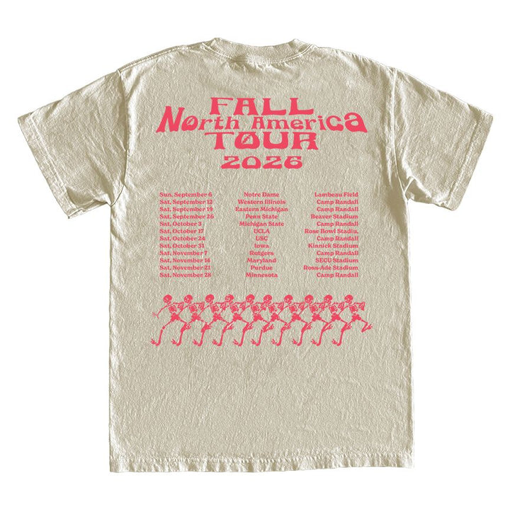 Wisconsin Design Team Badger Grateful Red Football Tour Tee