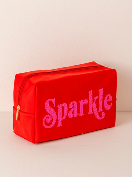 Shiraleah Cara Sparkle Large Cosmetic Pouch