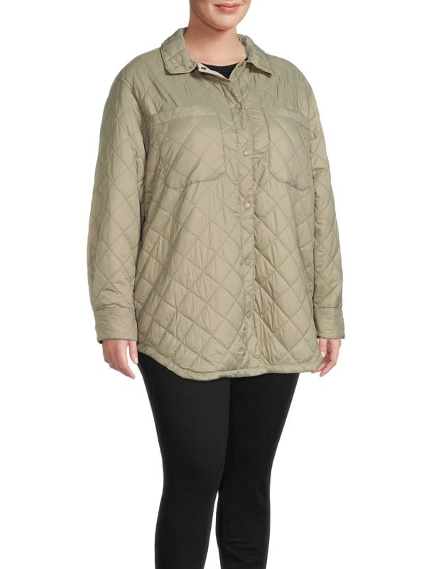 Dex Plus Quilted Light Puffer Shacket