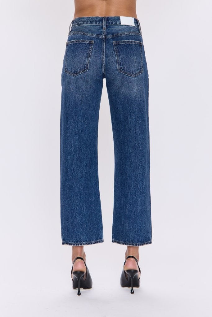 Pistola Lexi Mid Rise Bowed Straight Jean