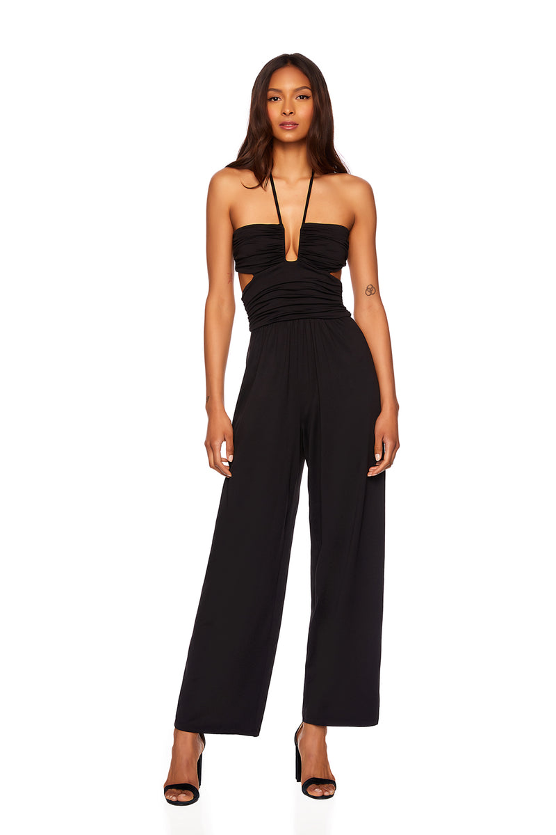 Susana Monaco Square Neck Halter Jumpsuit