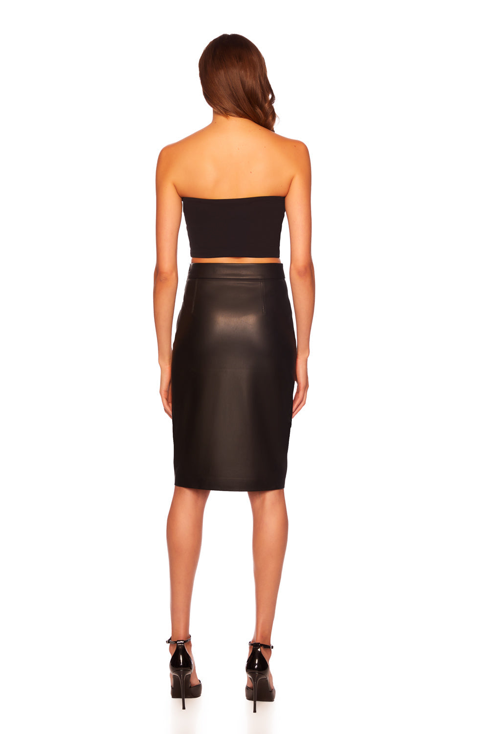 Susana Monaco Faux Leather Pencil Skirt Black / xs Susana Monaco Faux Leather Pencil Skirt Black / xs