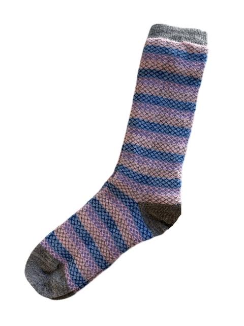 Tey-Art Diamond Stripe Alpaca Socks