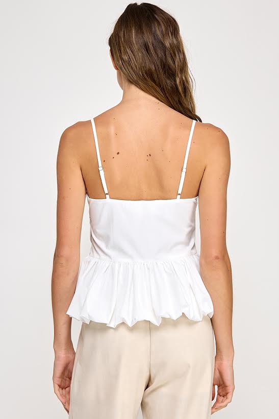 Rubienn Floral Detail Bubble Blouse