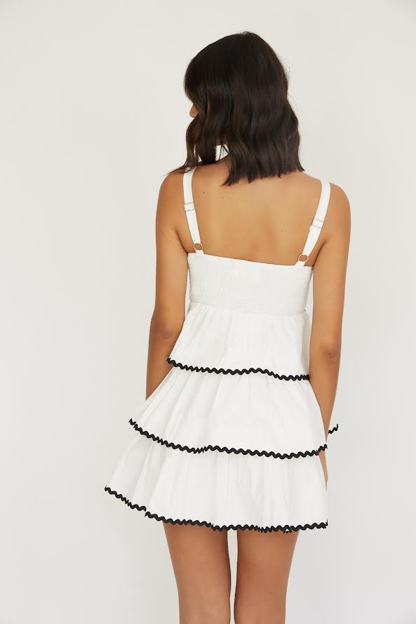 One & Only Sleeveless Tiered Zig Zag Dress