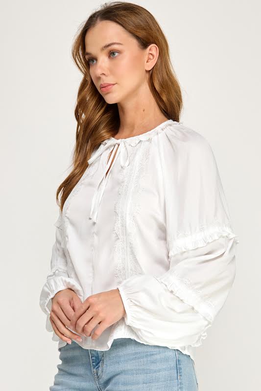 Millibon Silky Lash Lace Blouse