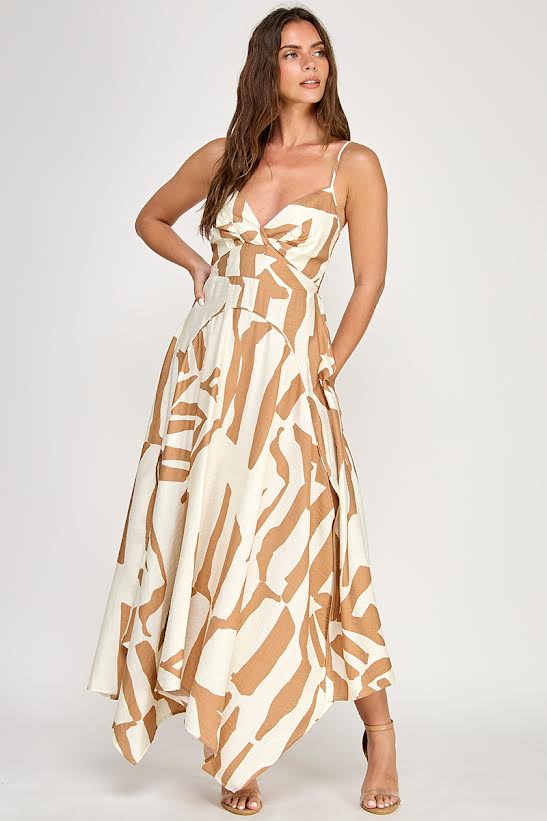 Rubienn Tank Strap Printed Maxi Dress