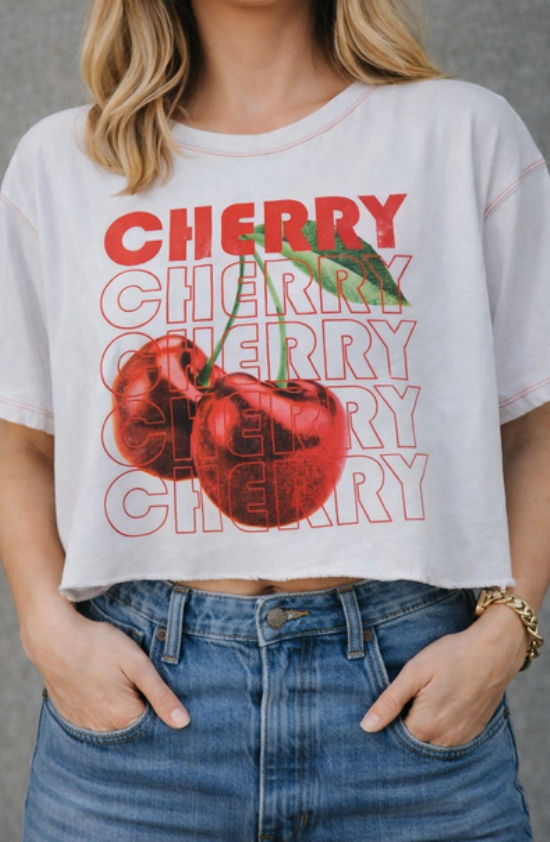 Prince Peter Cherries Repeat Crop Tee