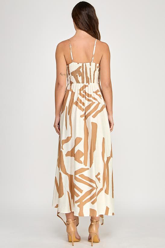 Rubienn Tank Strap Printed Maxi Dress