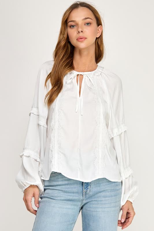 Millibon Silky Lash Lace Blouse