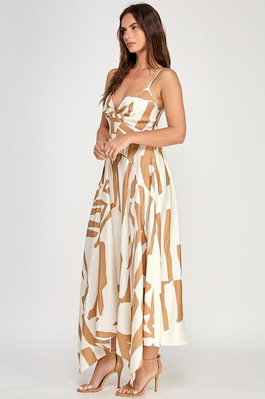 Rubienn Tank Strap Printed Maxi Dress