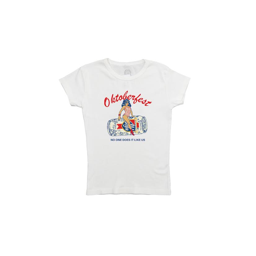 WDT x Dale's Oktoberfest Old Style Can Girl Baby Tee
