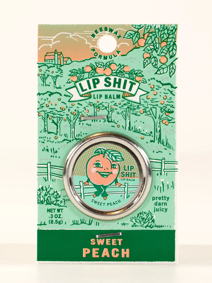 Blue Q Lip Shit Sweet Peach Lip Balm