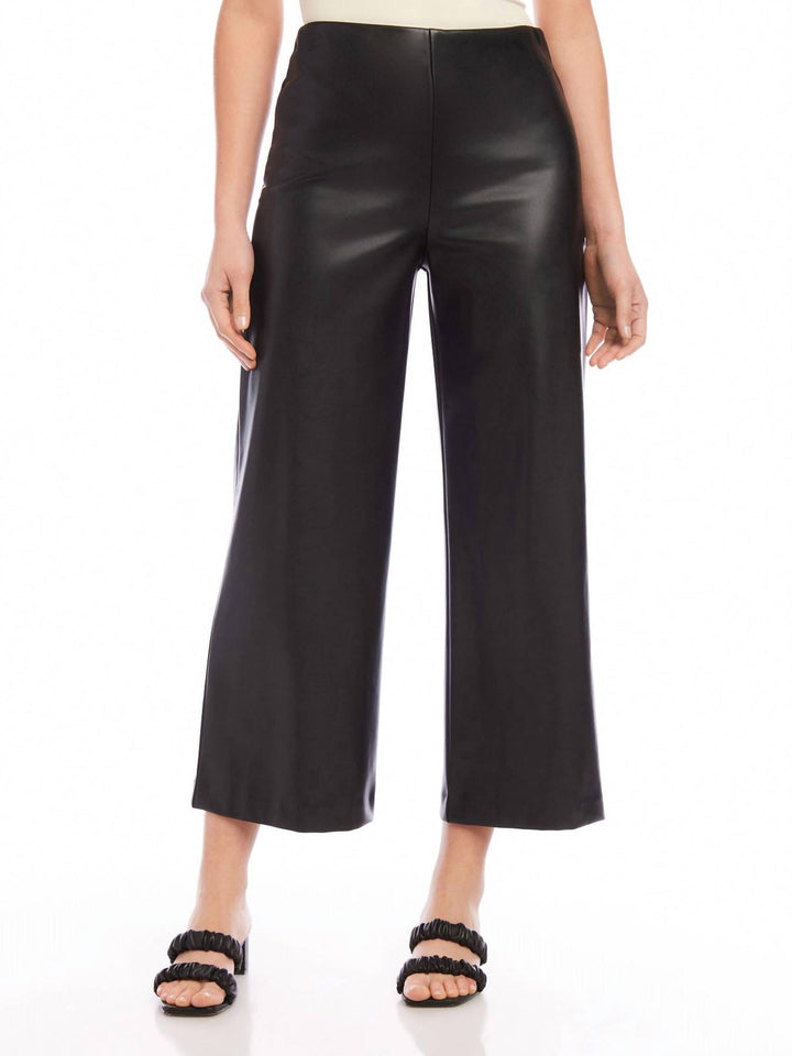 Fifteen Twenty Leather Wide Leg Cropped Pants