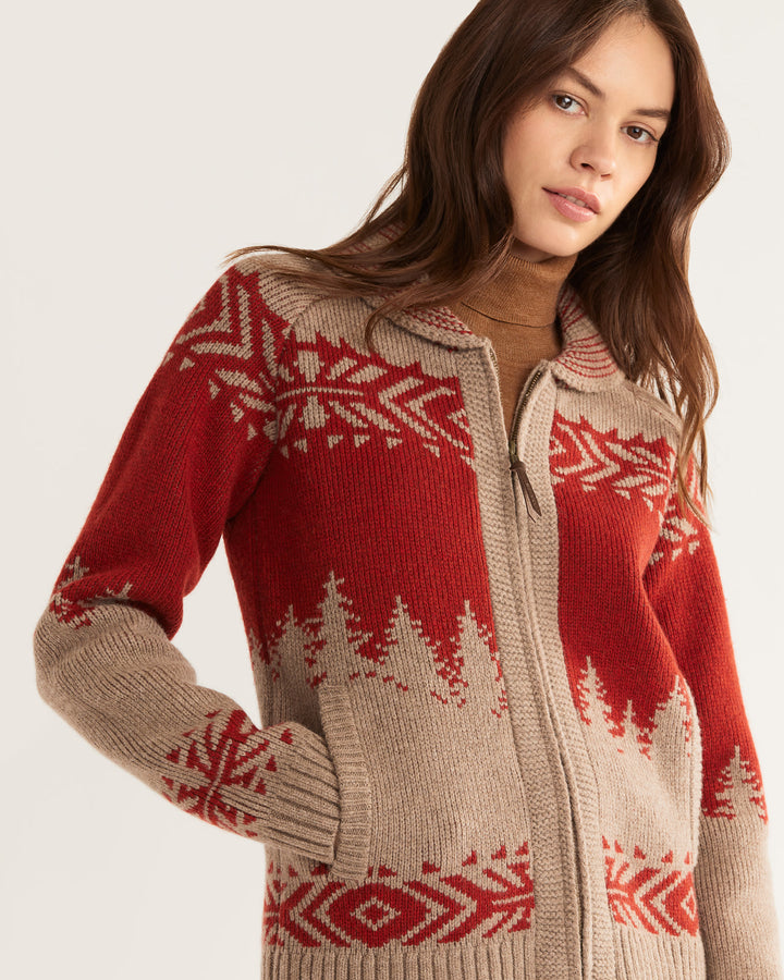 Pendleton Alpine - Cardigan zippé en laine d'agneau