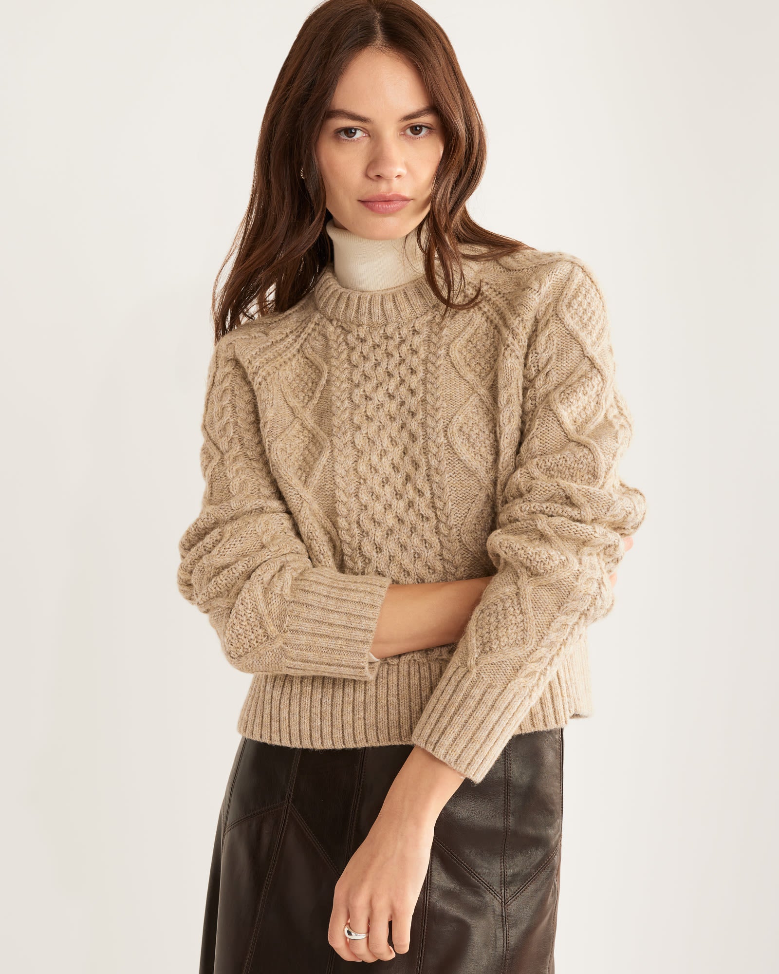 Pendleton Cropped Fisherman Sweater