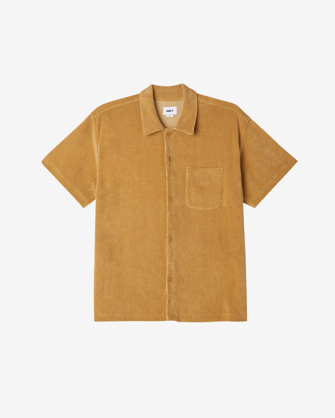 Obey Shelther Terry Cloth Button Up