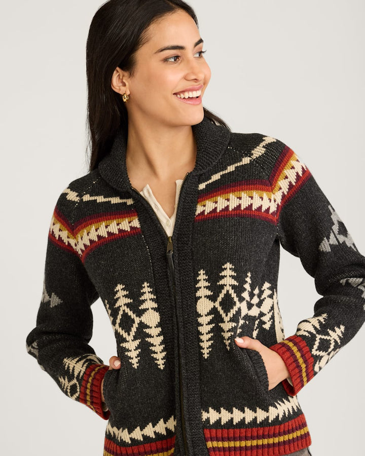 Pendleton Alpine - Cardigan zippé en laine d'agneau