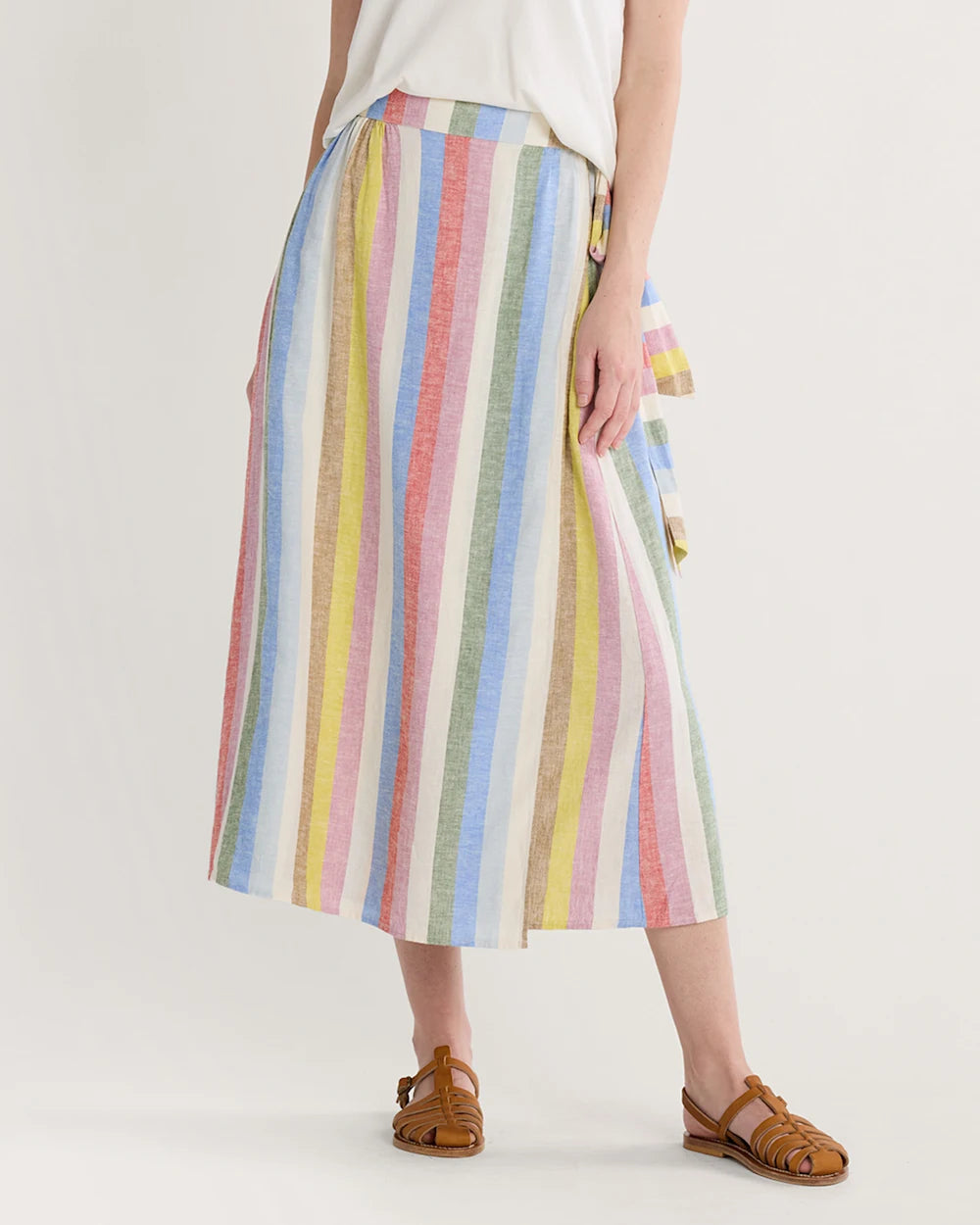 Pendleton Striped Wrap Skirt