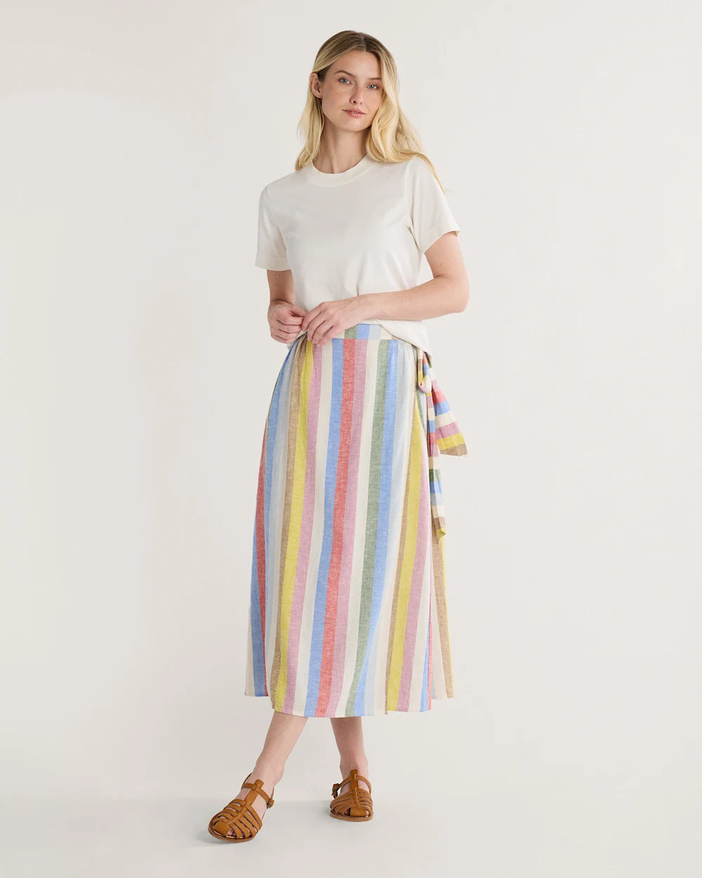 Pendleton Striped Wrap Skirt
