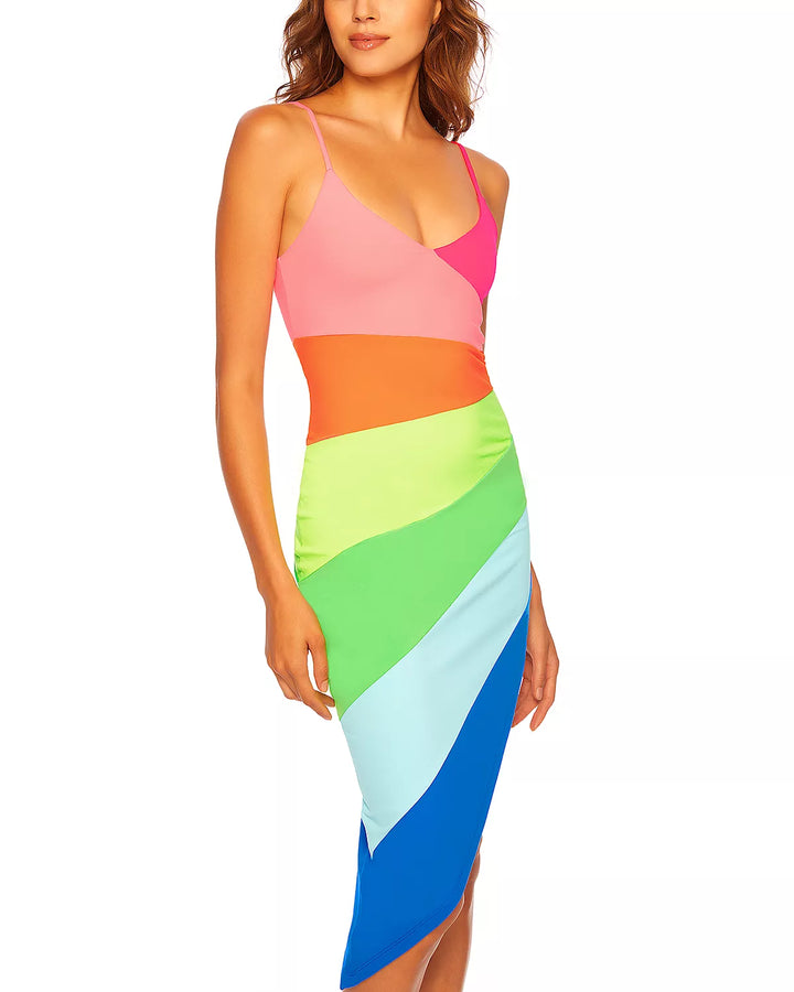 Susana Monaco Colorblock Stripe String Dress