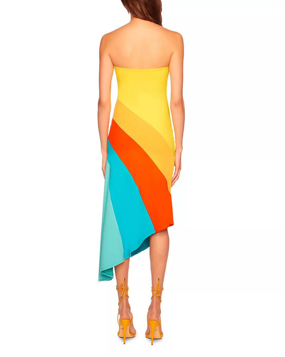 Susana Monaco Colorblock Tube Asymmetrical Dress