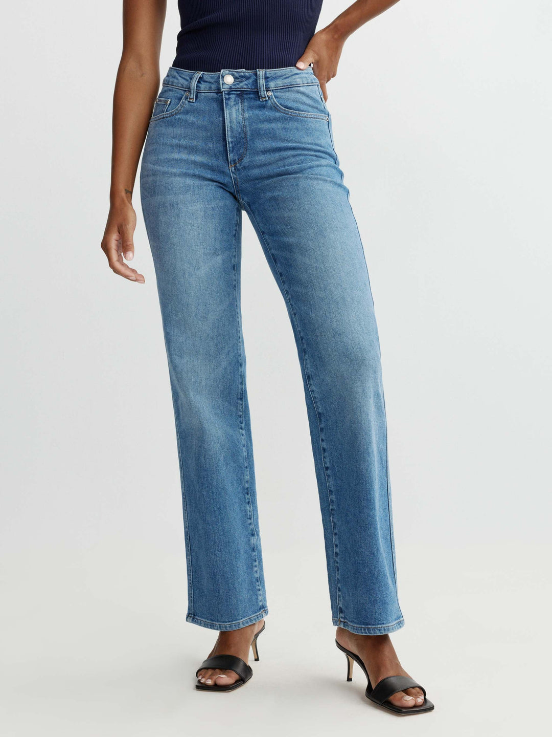 DL1961 Pippa Refined Wide Leg Mid Rise 32'