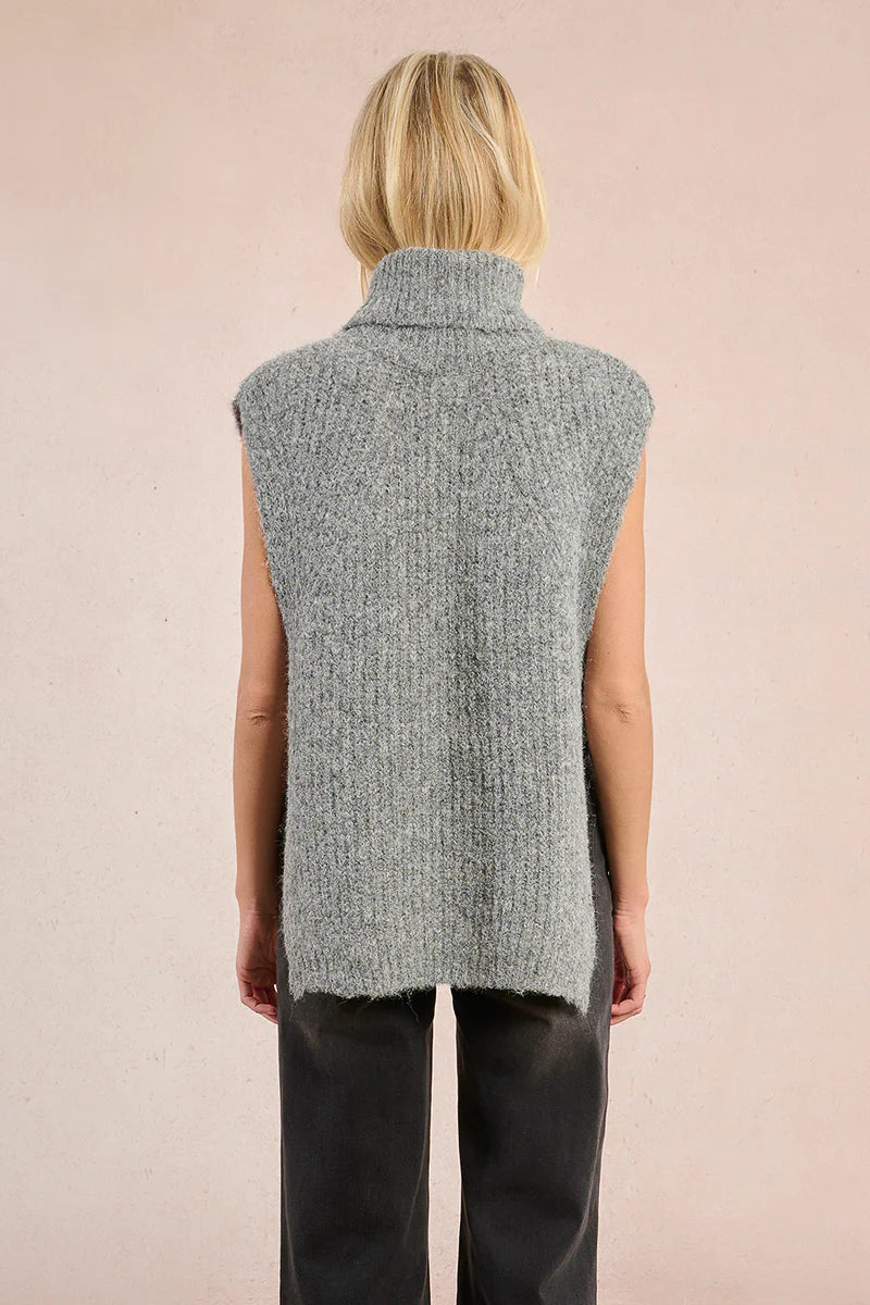 Molly Bracken Open Side Chunky Knit Sleeveless Sweater