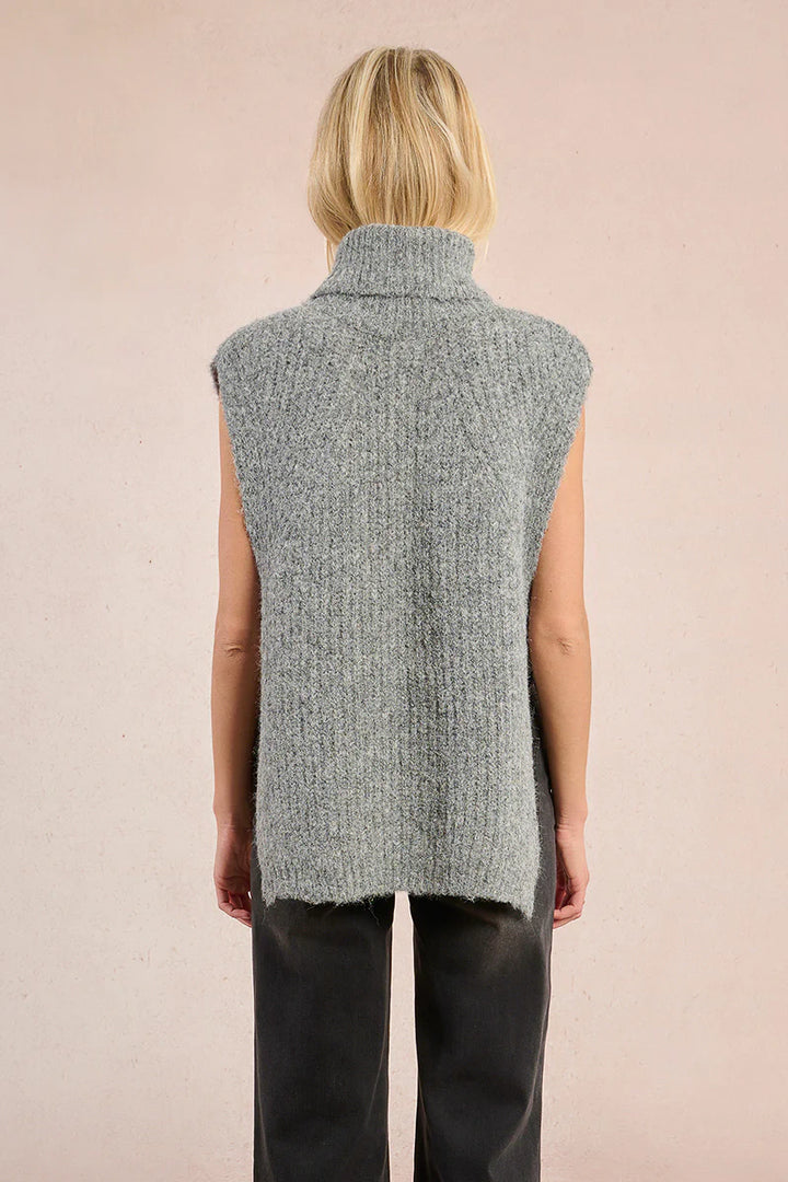 Molly Bracken Open Side Chunky Knit Sleeveless Sweater