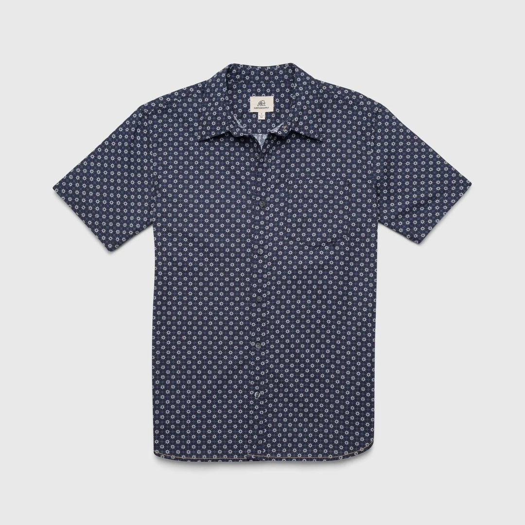 Surfside Joey Short Sleeve Crosshatch Printed 1-Pocket Shirt