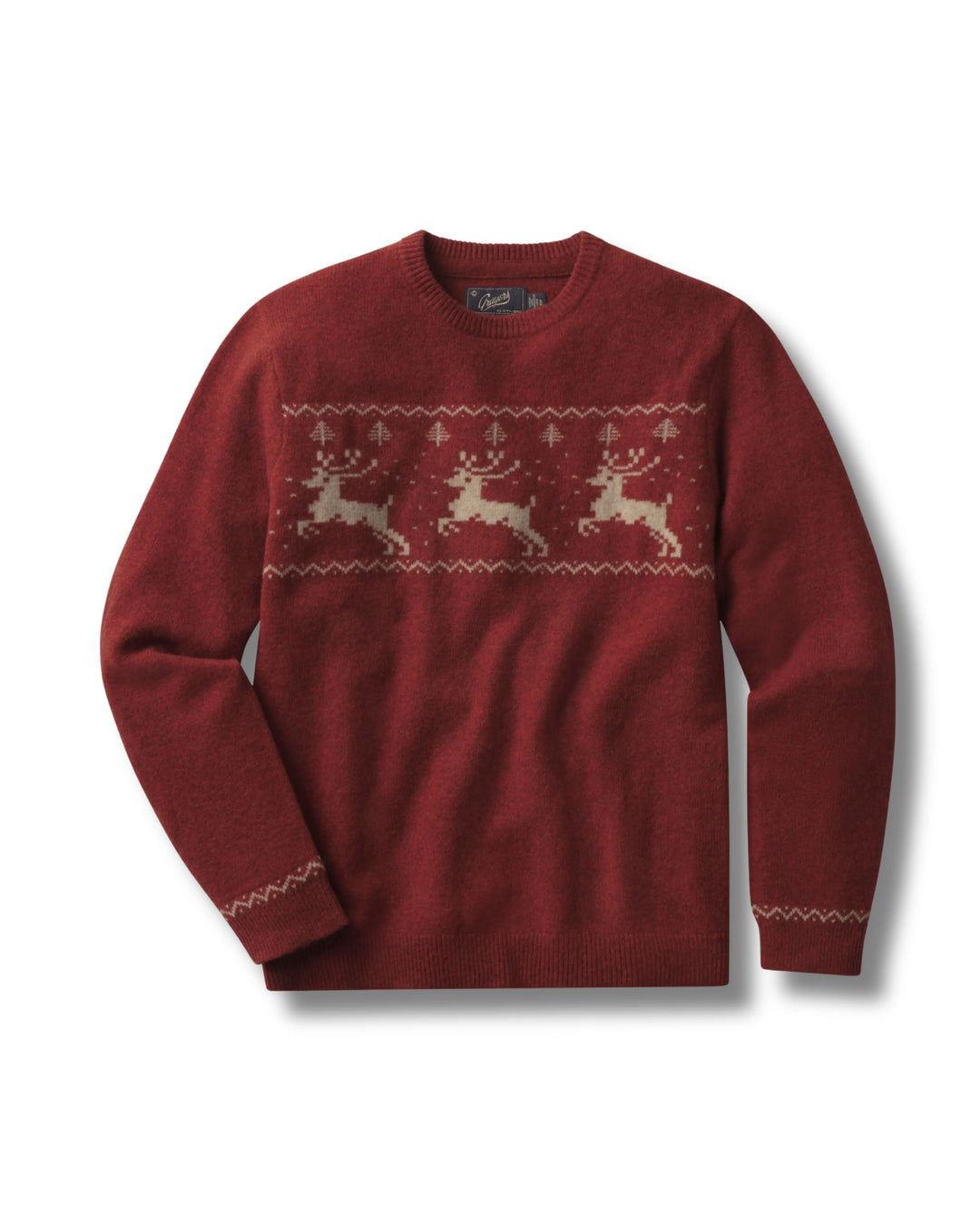 Grayers Reindeer Lambswool Crew Sweater