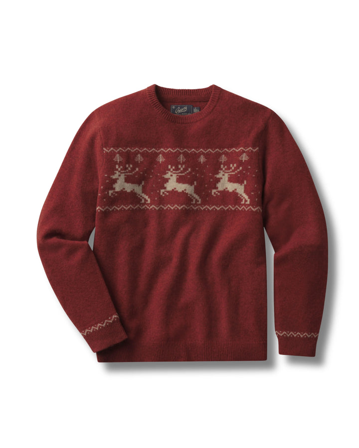 Grayers Reindeer Lambswool Crew Sweater