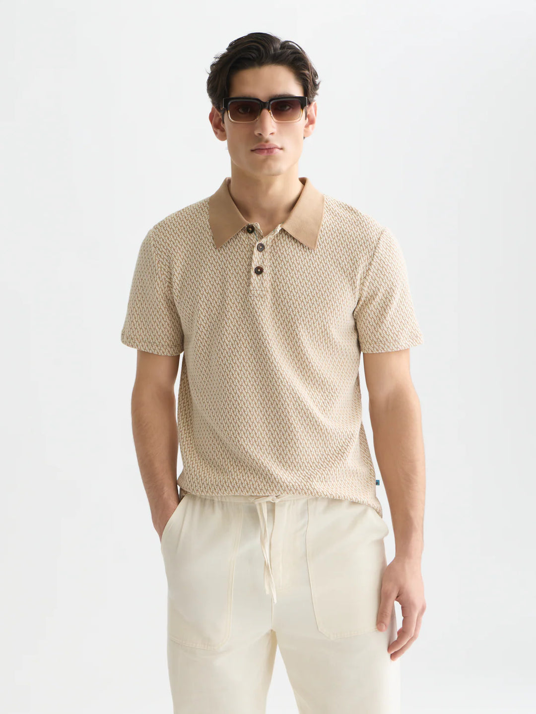 Scotch & Soda Jacquard Relaxed Fit Polo