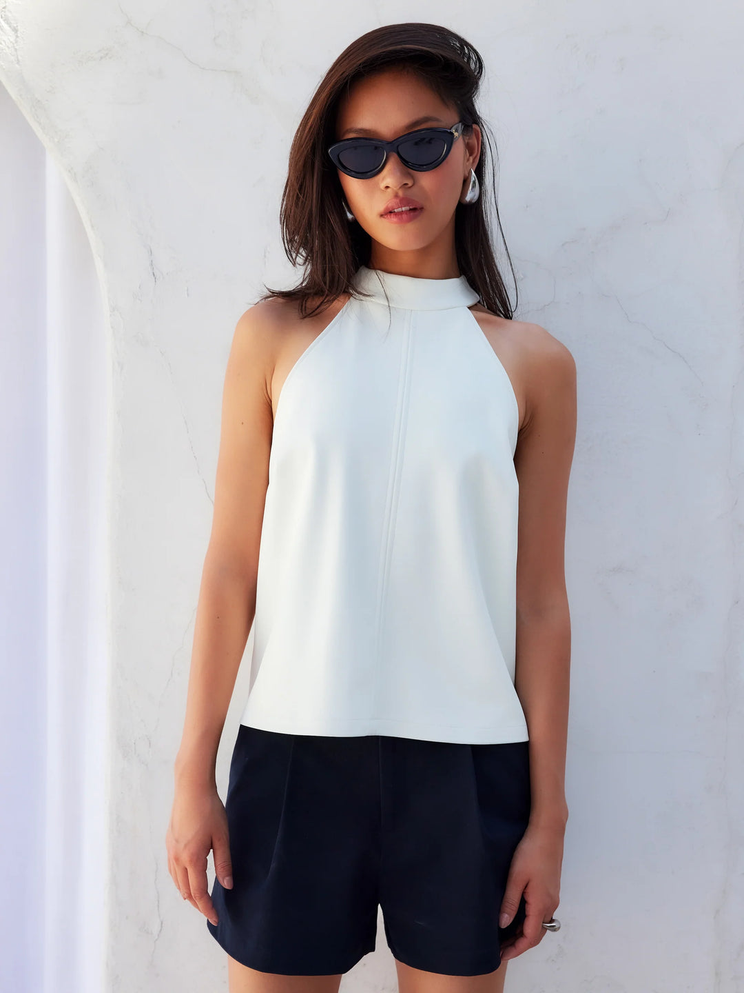 Fifteen Twenty Alexis Faux Leather Halter Top