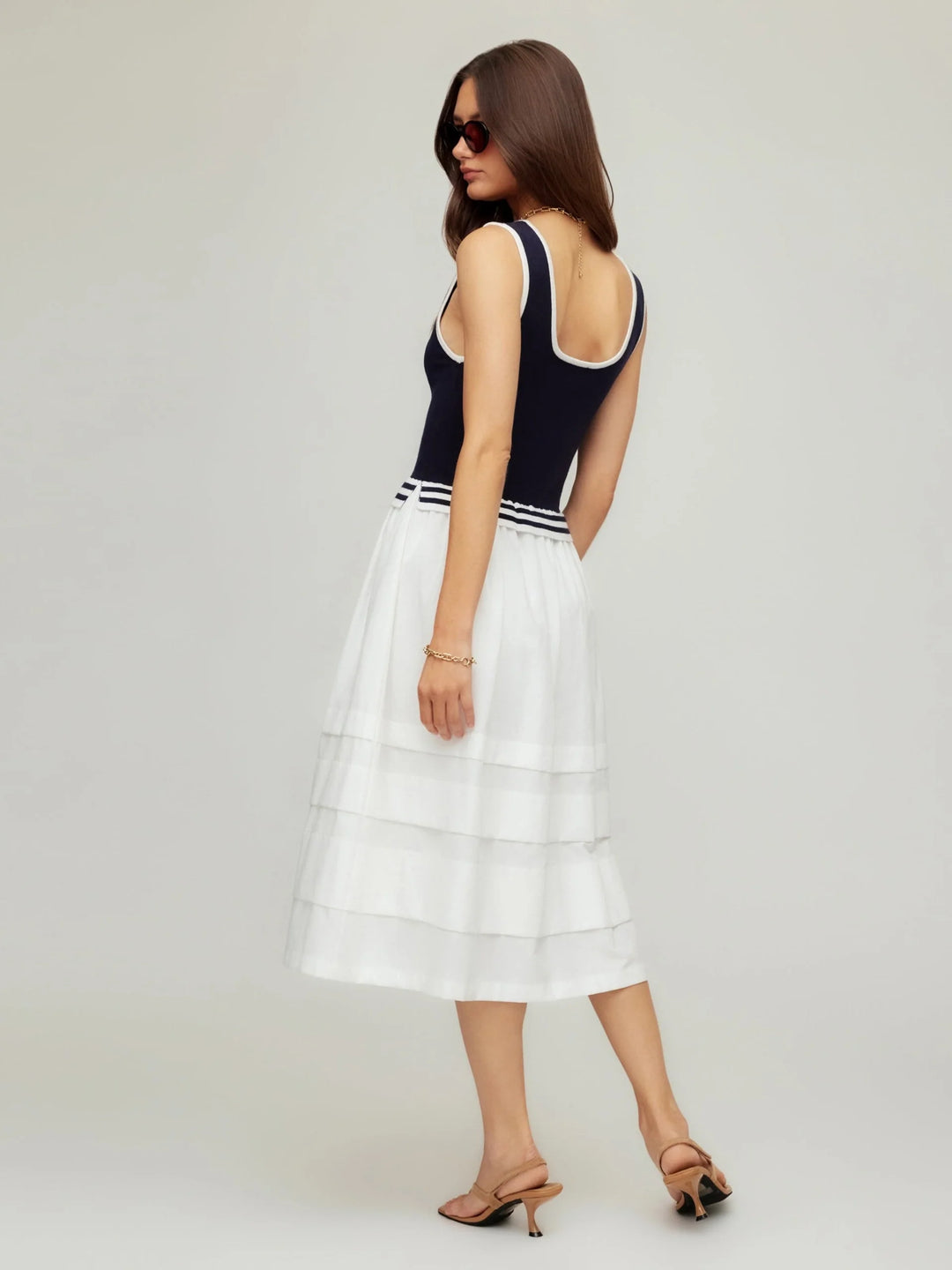 Fifteen Twenty Thea Contrast Midi Dress