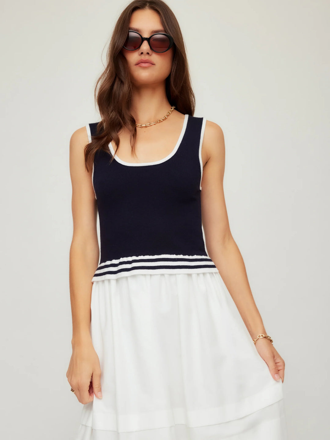 Fifteen Twenty Thea Contrast Midi Dress