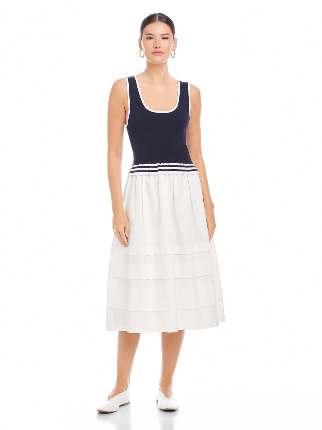 Fifteen Twenty Thea Contrast Midi Dress