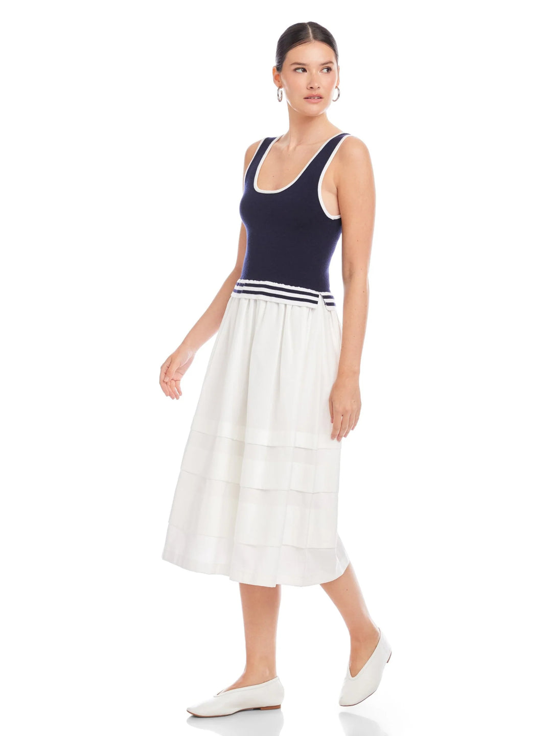 Fifteen Twenty Thea Contrast Midi Dress