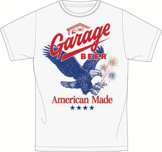 American Needle Red Label 2 Garage Beer Americana Tee