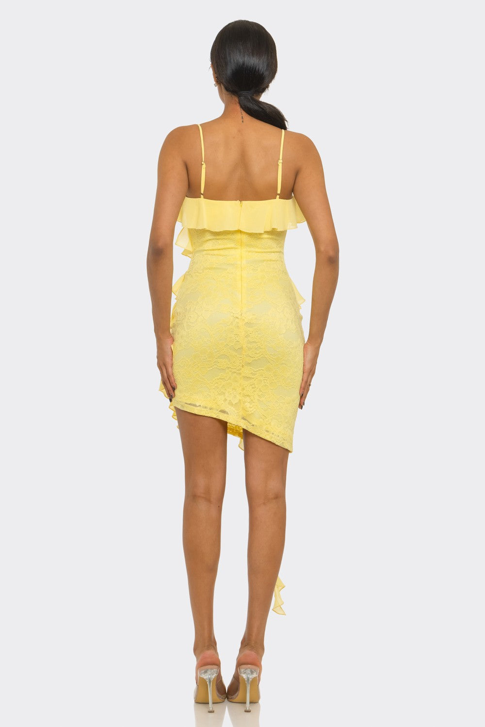 Spring Haze Chiffon Lace Mix and Match Midi Dress