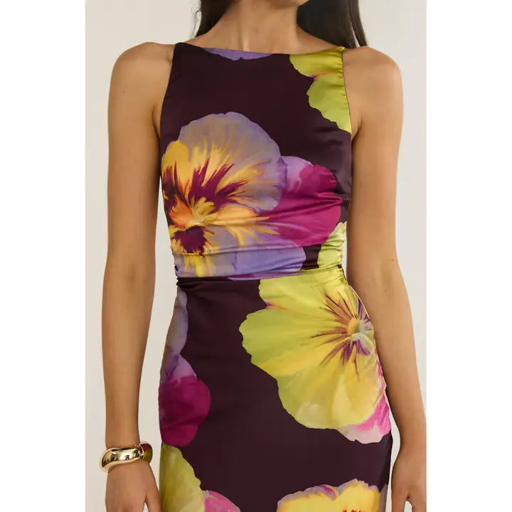One & Only Boatneck Floral Midi Dress