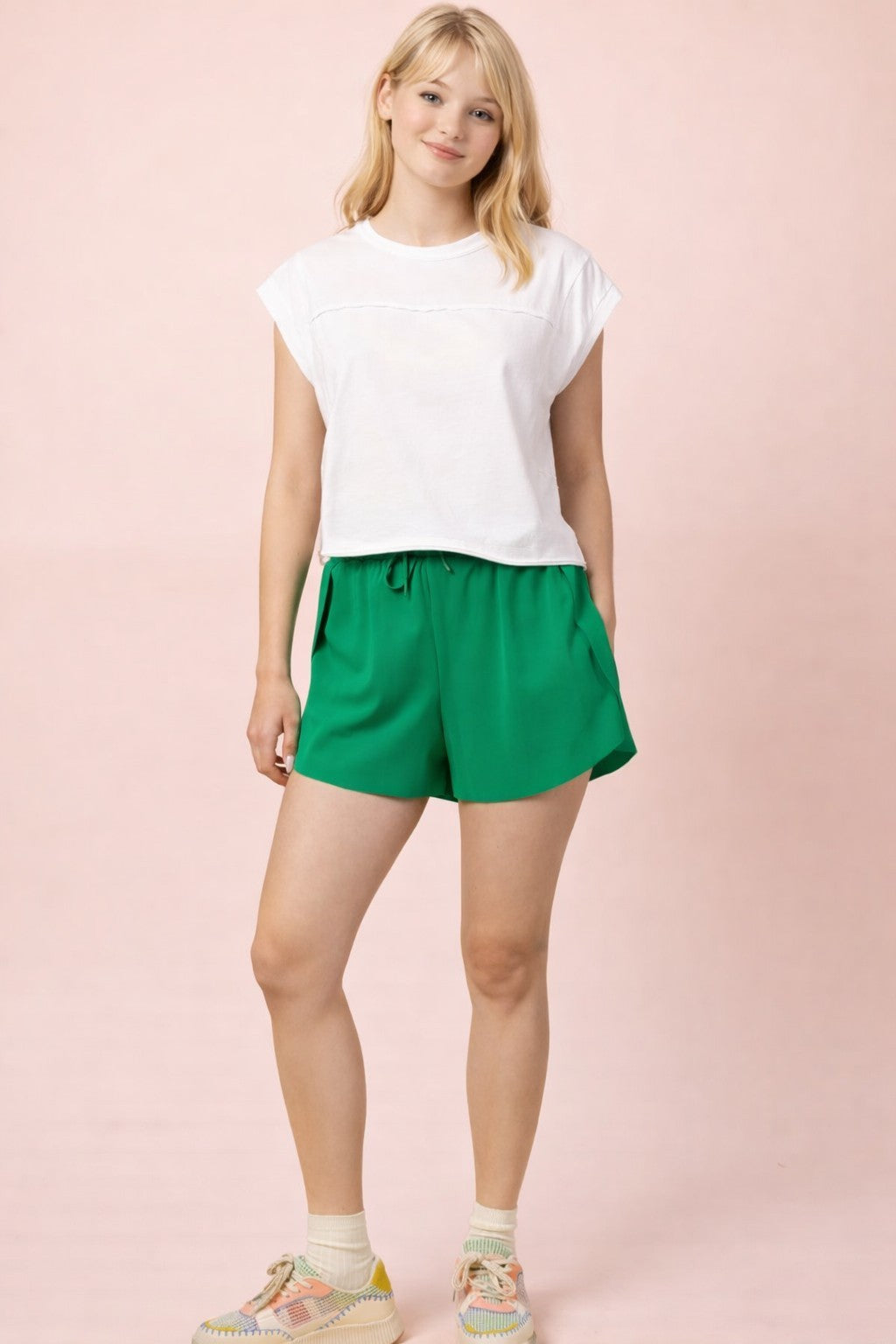 Very J Mineral Washed Sleeveless Knit Top