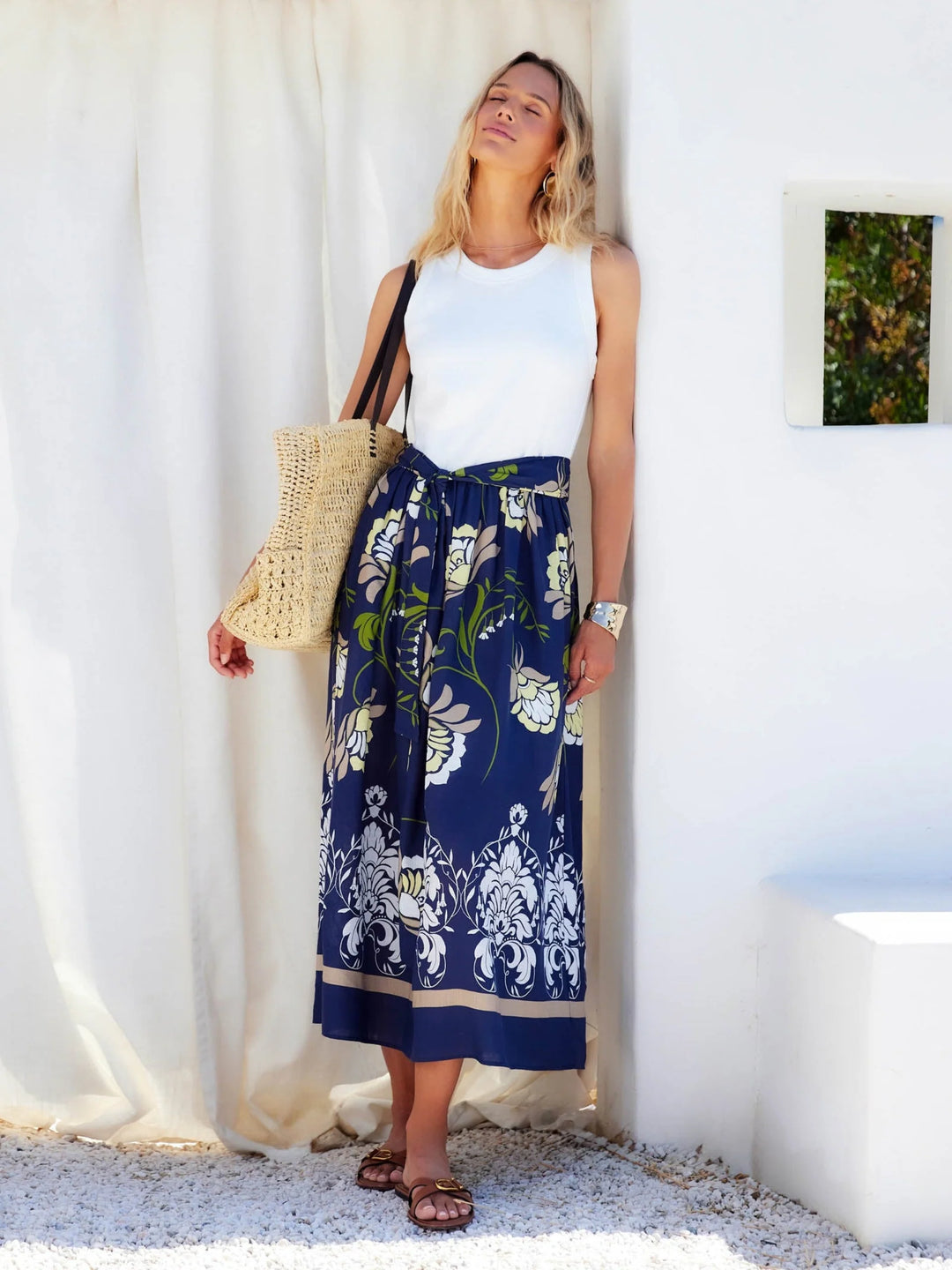 Fifteen Twenty Seline Contrast Midi Dress